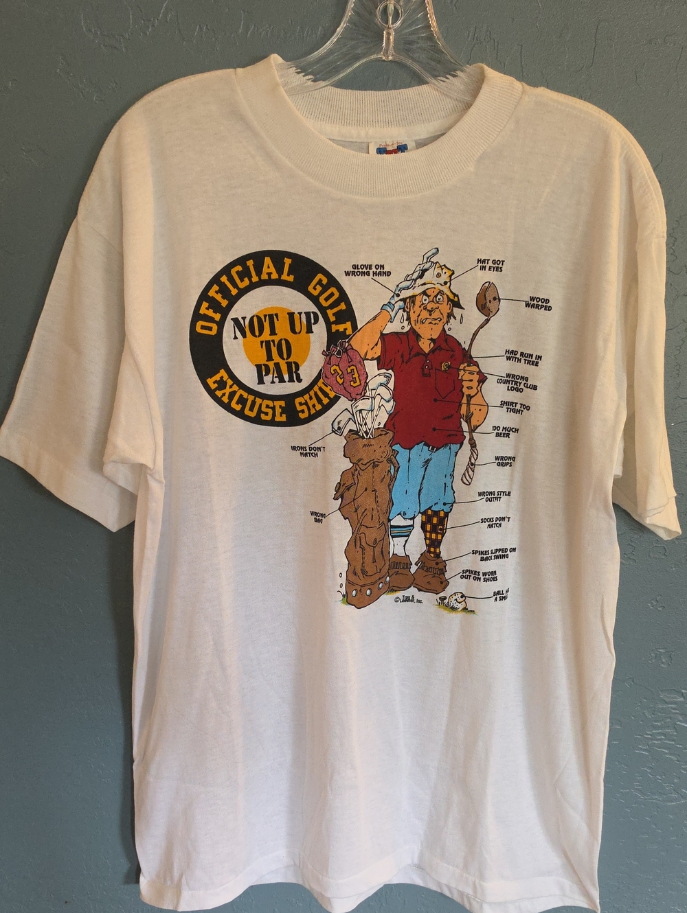 VTG White Graphic Tee "Official Golf - Not Up To Par"